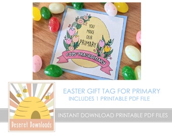 DIGITAL Easter Egg Handout for Primary Eggstraordinary Sharing Time Teacher Tags Gift Church of Jesus Christ