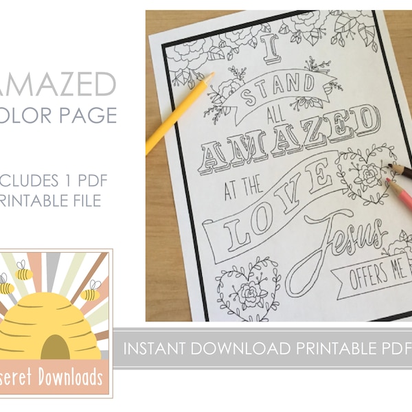 Amazing Grace Coloring Page - Etsy