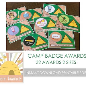 32er Set Camp Awards 2 Größen Sofort Download PDF Datei Kirche Sommer Pfadfinder Schule Familie Wiedersehen