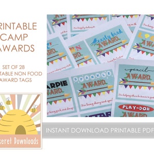 DIGITAL Camp Awards Non Food Set of 28 Awards Tags Instant Download Girl&#39;s Camp Young Women Camp Certificates Gifts Church of Jesus Christ