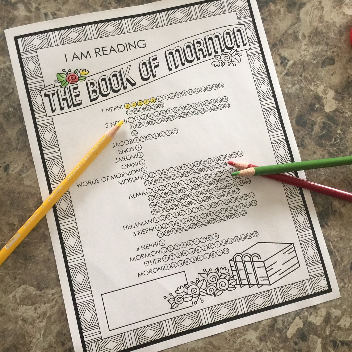 DIGITAL Book of Mormon Reading Chart Calendar Countdown - Etsy