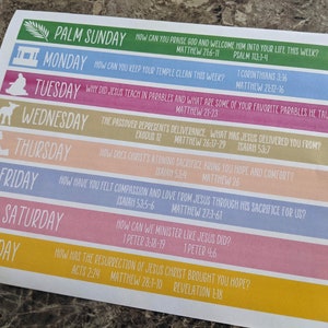PRINTABLE Countdown EASTER Egg Activity Bible Jesus Last Week Christ ...