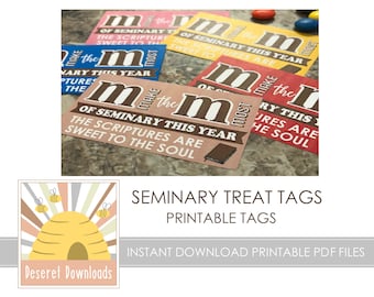 DIGITAL Seminary Treat Handout Tags Labels Instant Download PDF file Religious Meeting Church Bible Study Scriptures Christian