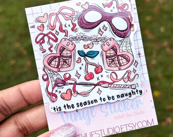 Tis the Season Sticker, Smut Sticker, Christmas Sticker, Snarky Christmas Sticker, Snarky Holiday Sticker, Vinyl Sticker, Smut Vinyl Sticker