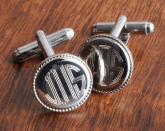 Personalized Cuff links , Monogrammed Cuff Links, Personalized Cufflinks, Engraved Cuff Links, Monogrammed Cufflinks, Engraved Cufflinks