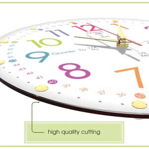 Easy to Read Teaching Large Clock 12 Inch Silent Movement - Etsy