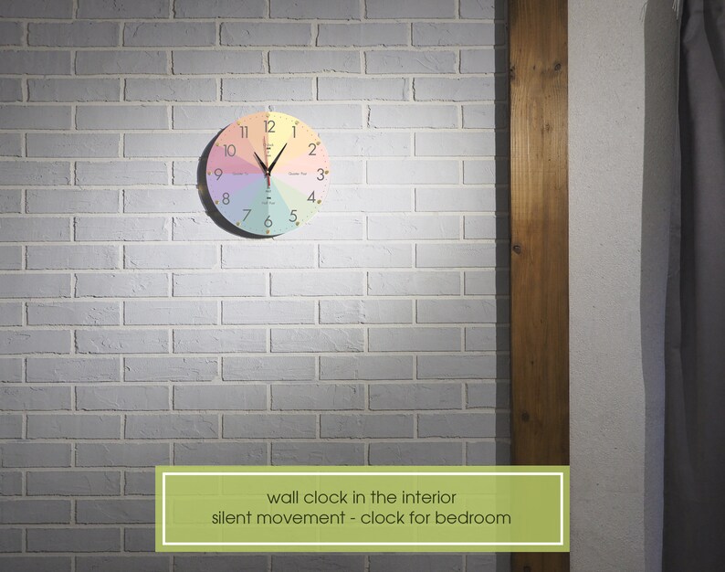Telling Time Teaching Clock Kids Room, Simple Wall Clock Time Clock Educational Clock, Modern Clock, Perfect Educational Tool for Homeschool image 5