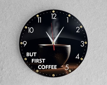 Orologio da cucina Coffee Lover: decorazione da parete silenziosa in acrilico da 12 pollici