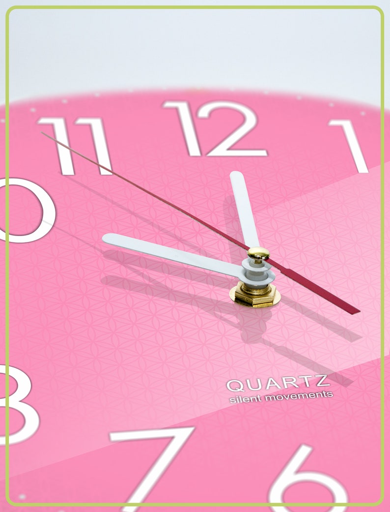 Pink NonTicking Wall Clock silent wall clock Living Room Etsy
