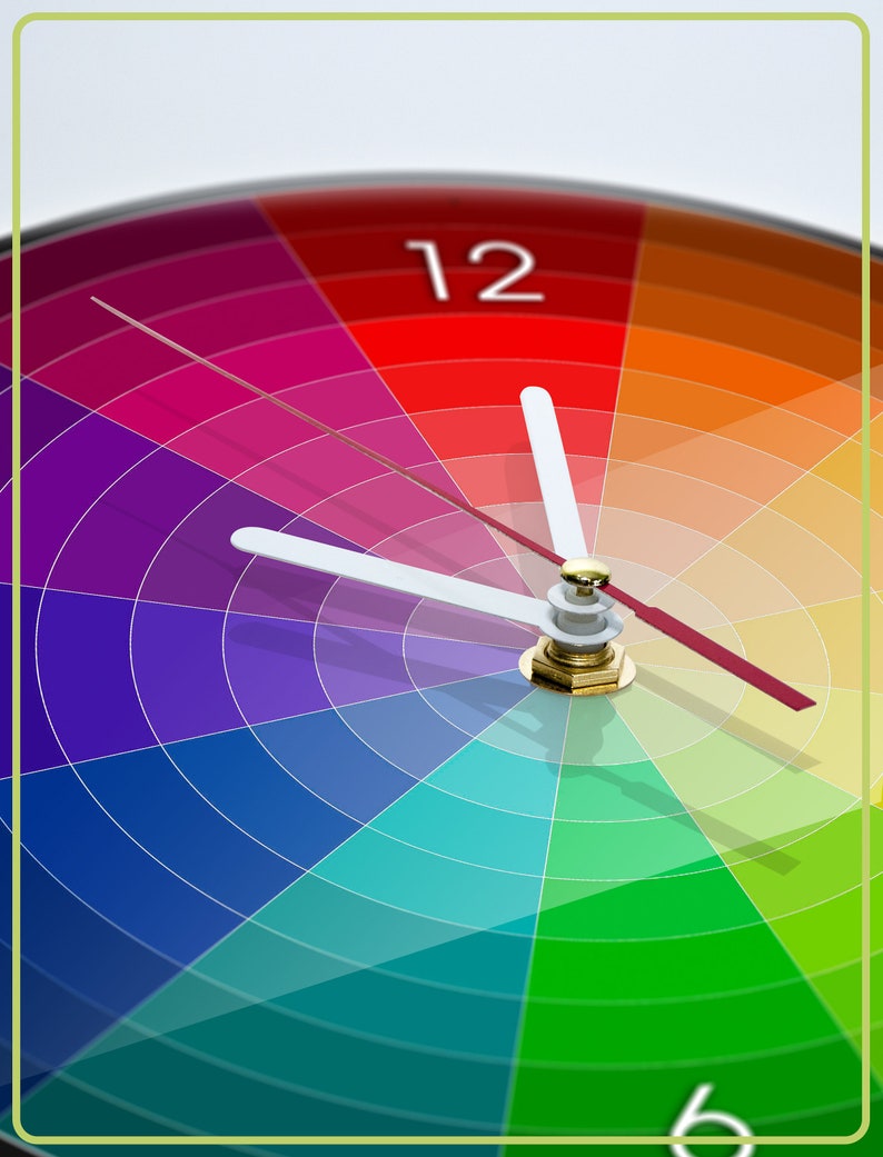 Colorful wall clock color wheel clock acrylic clock unique Etsy