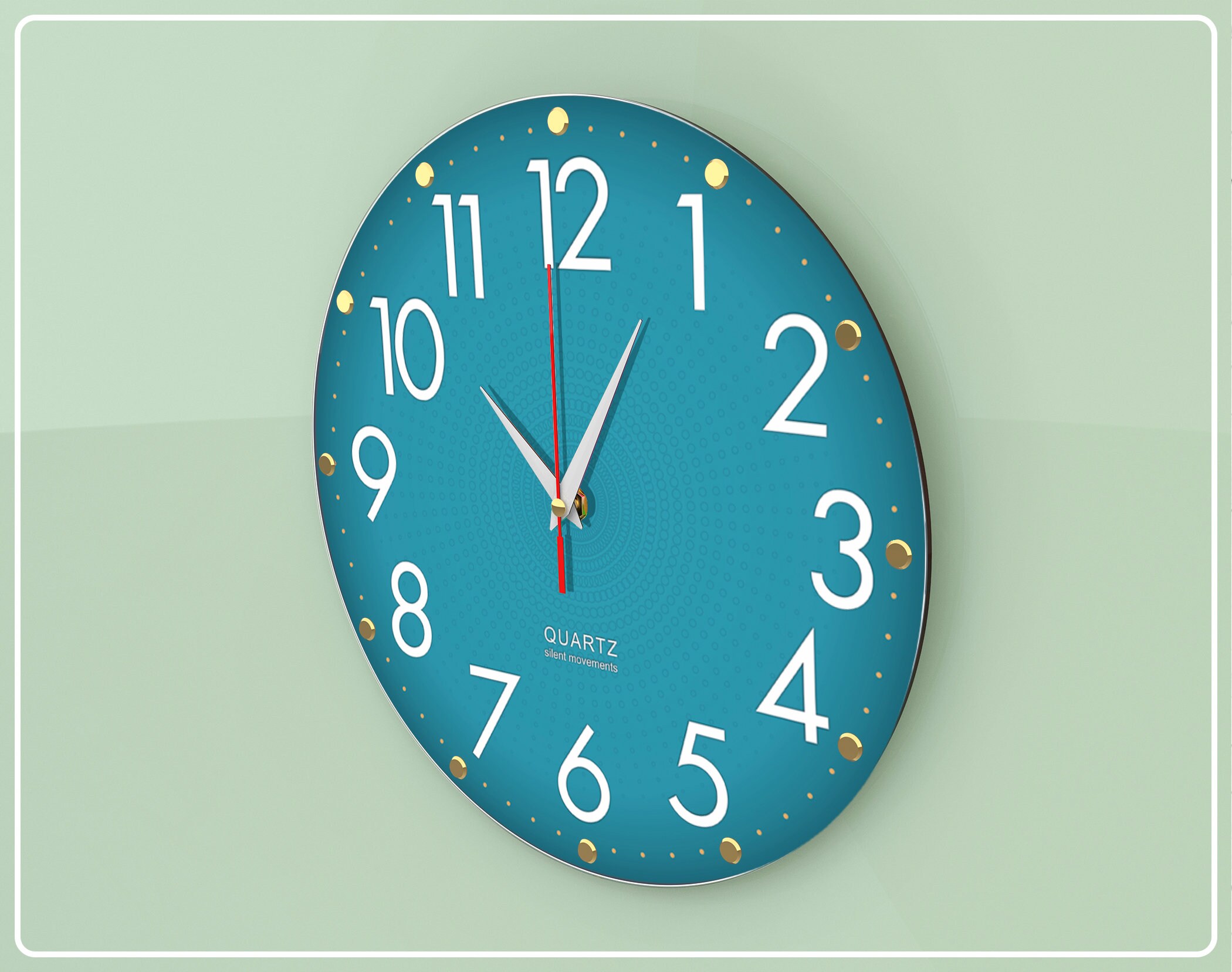 Ocean colors 12 inch NonTicking Wall Clock silent wall Etsy
