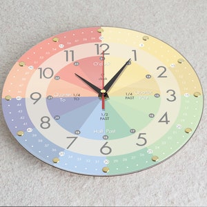 Easy to Read Teaching Large Clock Educational Tool for Homeschool ...