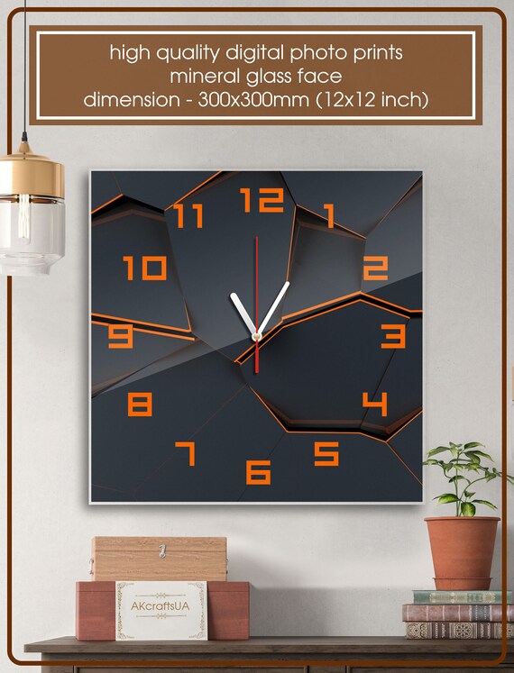 Reloj para la sala de estar reloj de pared de 12 pulgadas | Etsy