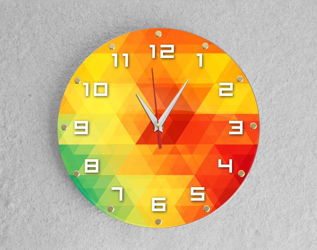 12 Inch Wall Clock for Home, Vivid Clock, Colorful Clock, Mothers Day