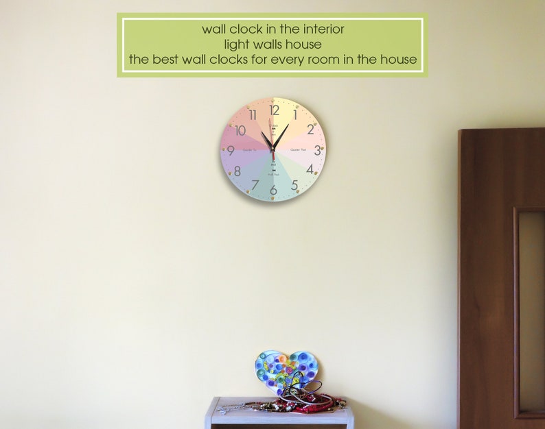 Telling Time Teaching Clock Kids Room, Simple Wall Clock Time Clock Educational Clock, Modern Clock, Perfect Educational Tool for Homeschool image 4