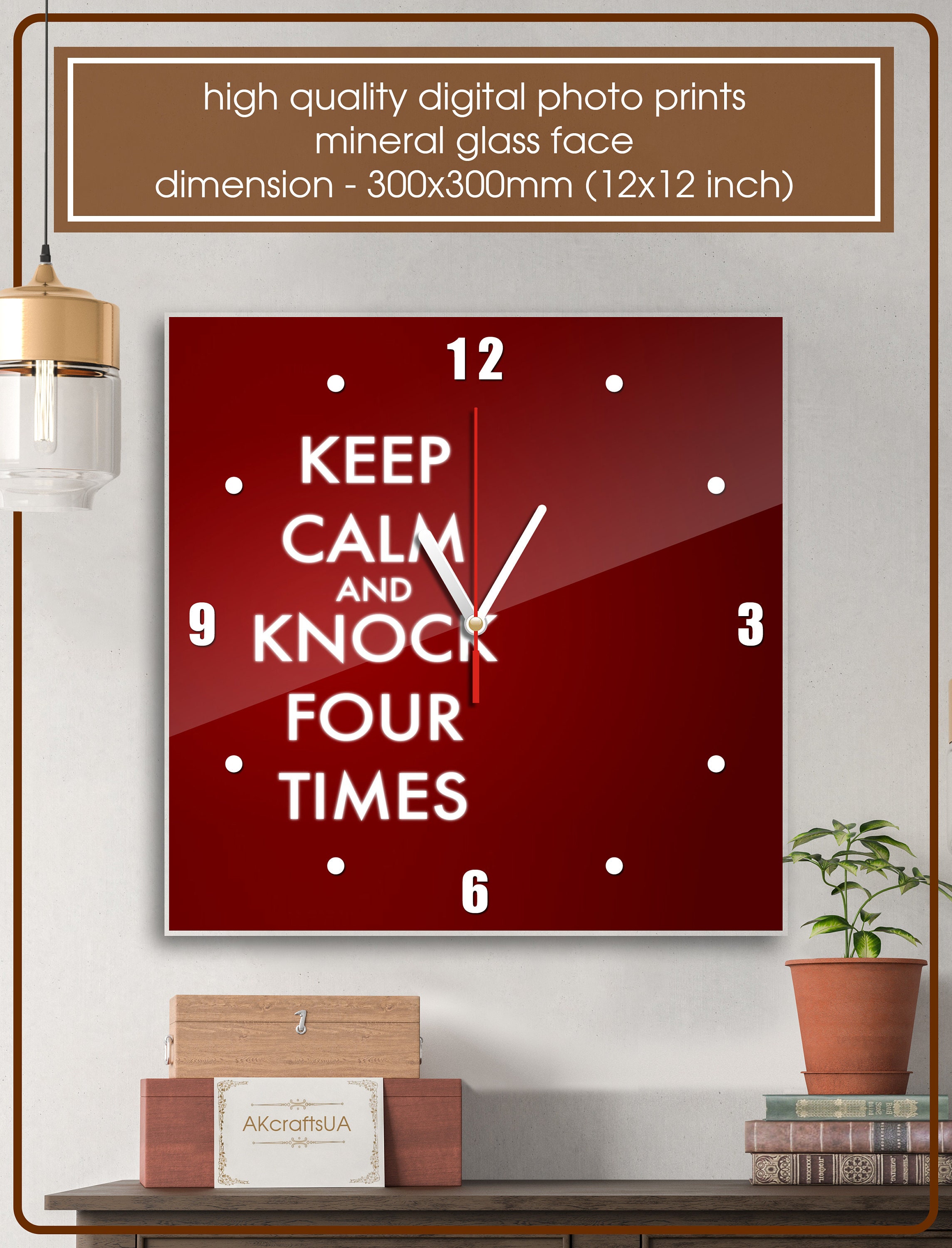 Motivational wall clock stay positive wall clock large Etsy