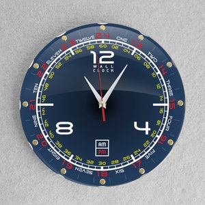 United States Army Wall Clock chronometer style, quiet wall clock, analog clock, large clock, silent clock, 24-hour wall clock, gift father
