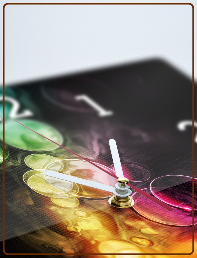 12 inch Colorful wall clock birthday gift glass clock Etsy