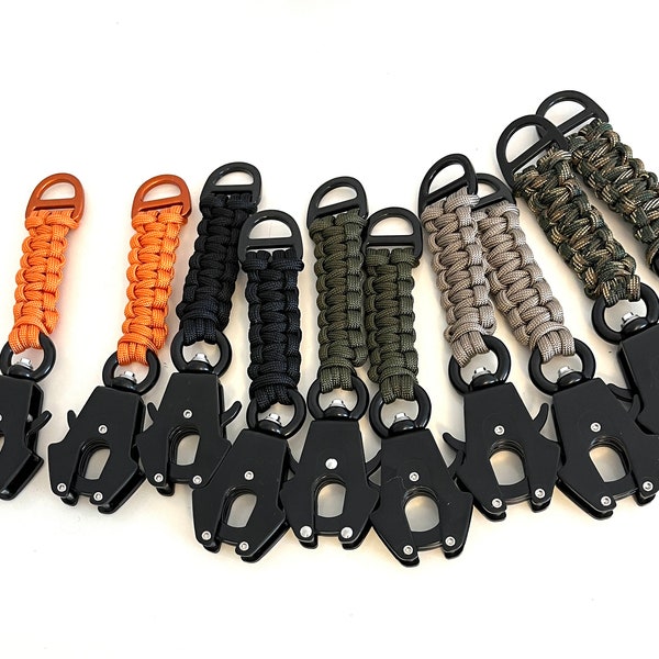 Tactical Frog clip paracord keychain