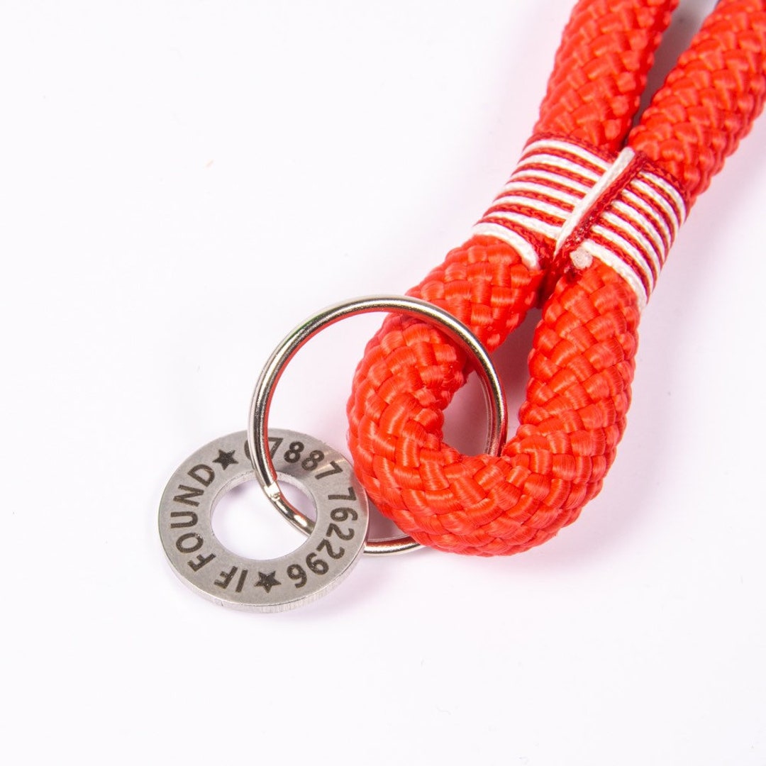 Marine Climbing Rope Keyring Fob With Phone Number Washer Etsy