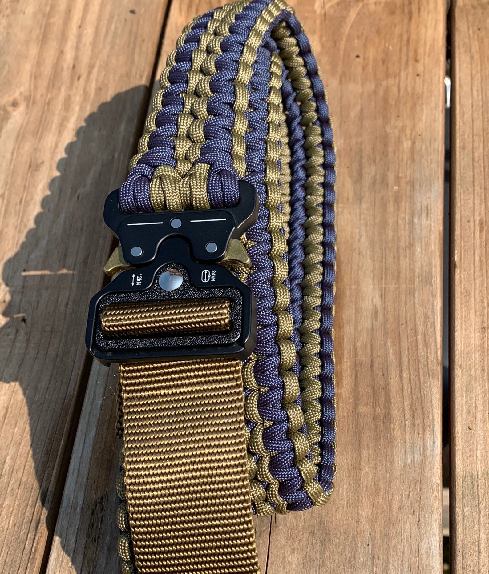 Paracord belt with tactical buckle Etsy
