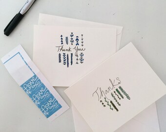 Thank You Cards / Blank Cards / Handmade Cards / Watercolor Cards /