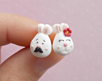 Bunny Earrings - Easter Earrings - Bunny Earrings - Rabbit Jewelry - Rabbit Lover Gift - Easter Gift -