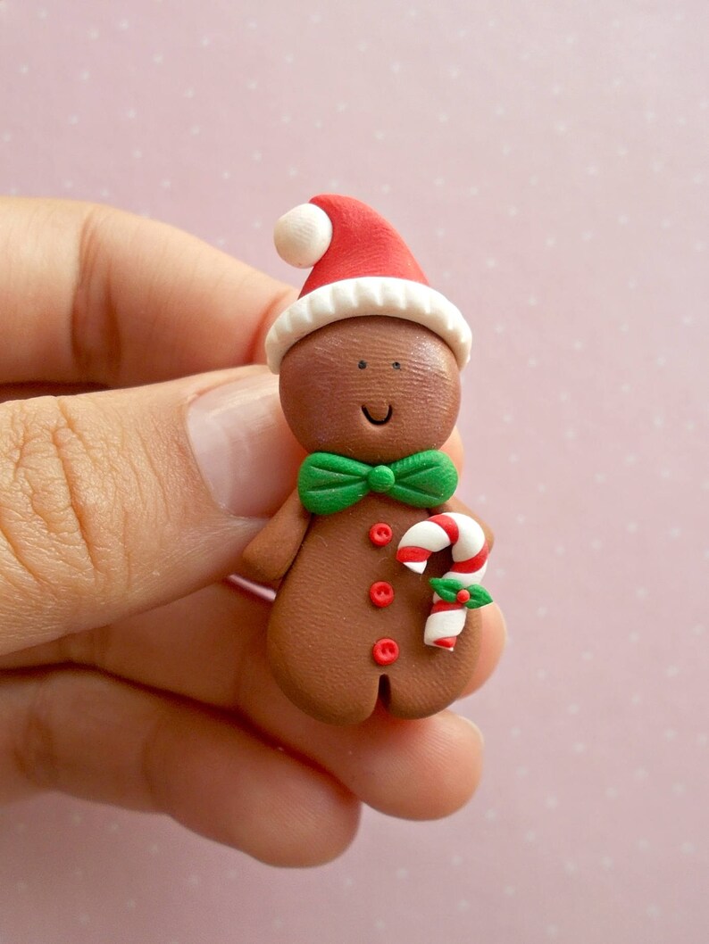 Christmas Jewelry Winter Jewelry Xmas Gift Christmas in july Food Jewelry Gingerbread Man Pin Christmas Pin Christmas Brooch