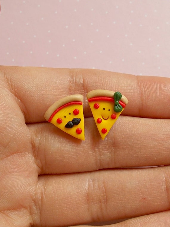 pizza earrings