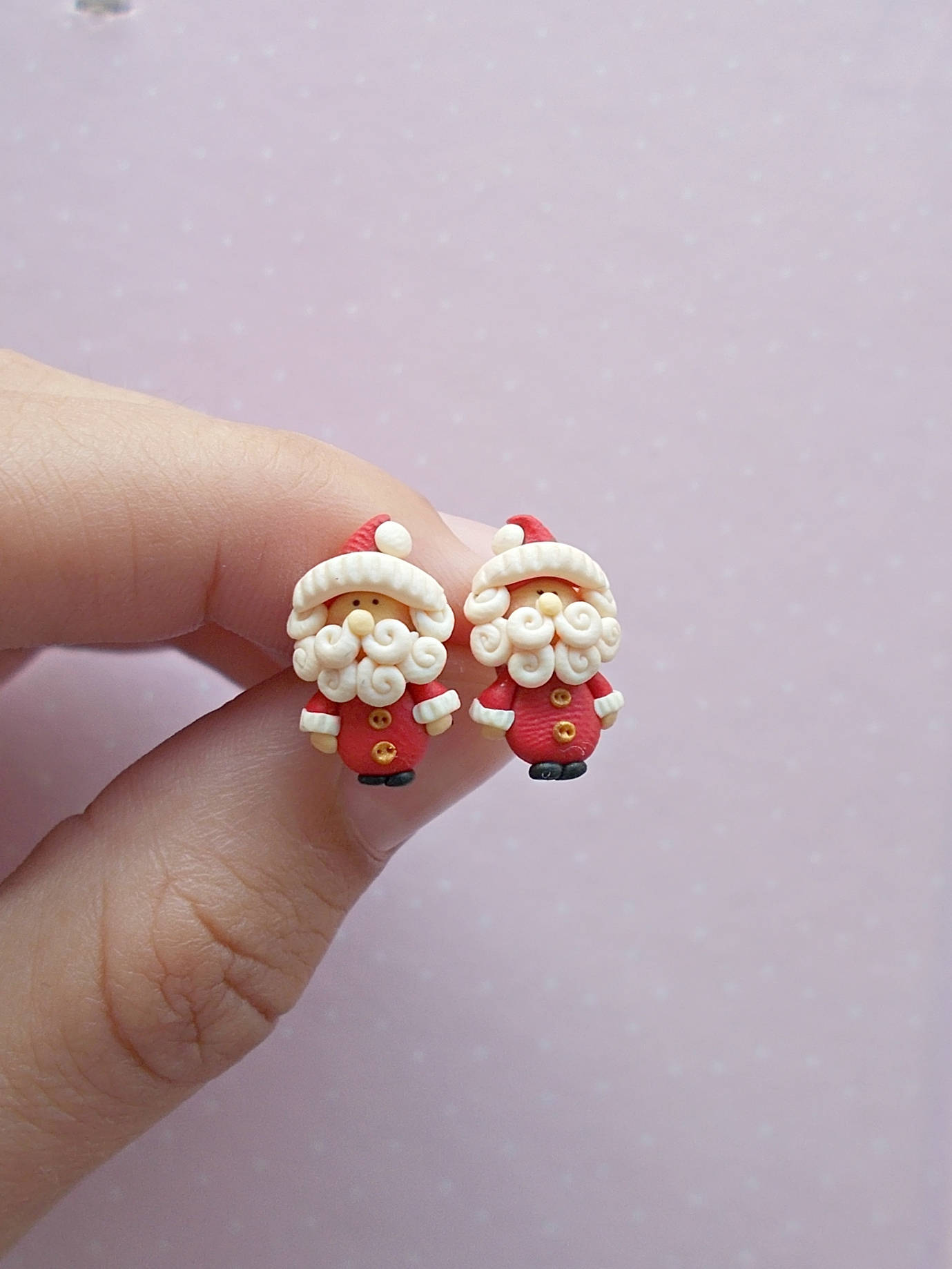 Christmas Earrings Santa Earring Christmas Stud Earring Etsy UK