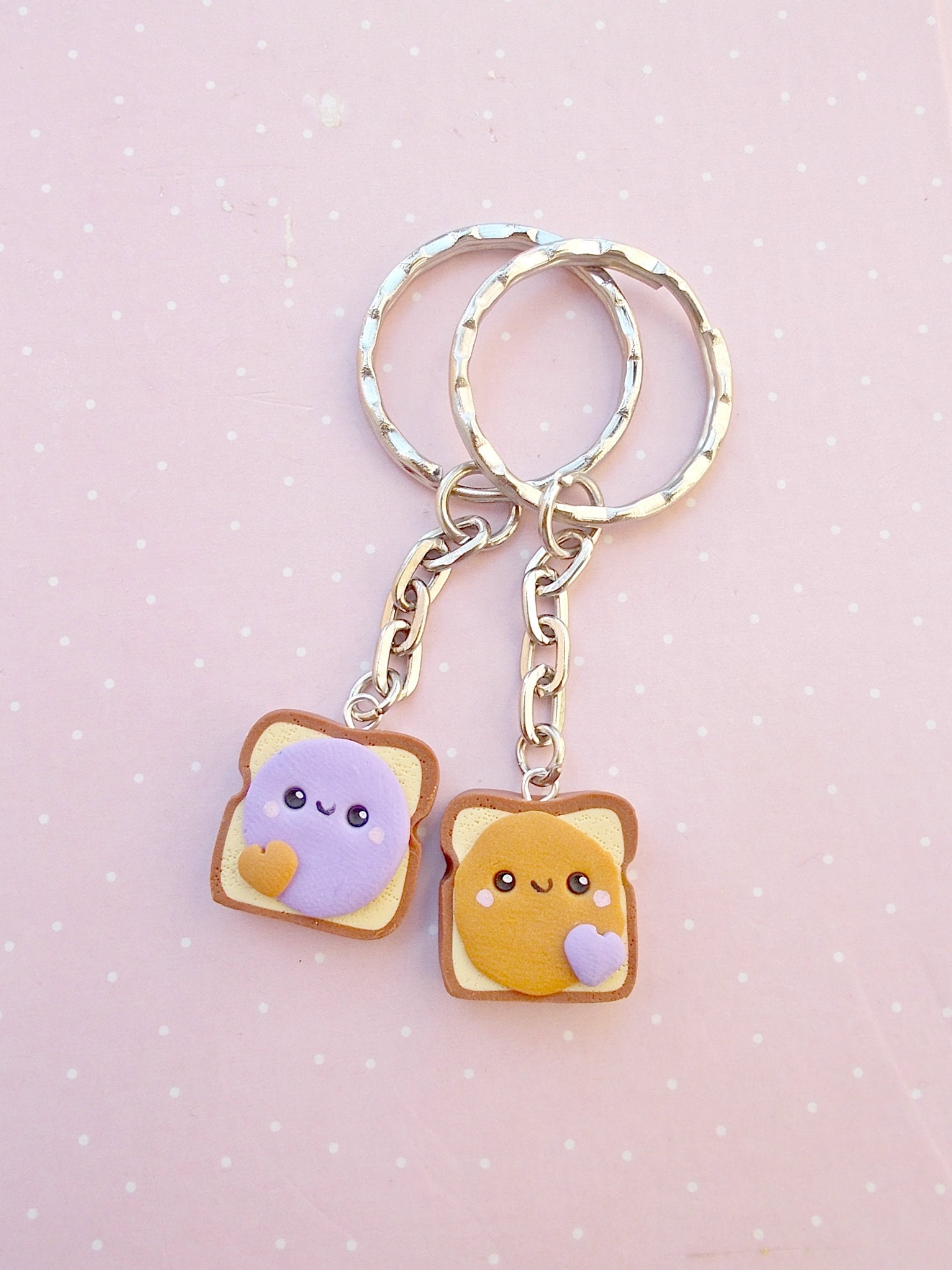 Peanut Butter and Jelly Best Friend Keychain PBJ Keychain Etsy