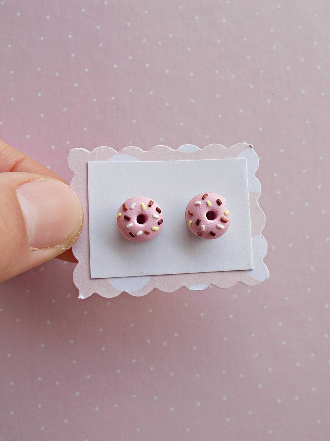 Donut Earrings Food Earrings Donut Stud Earrings Donut Etsy