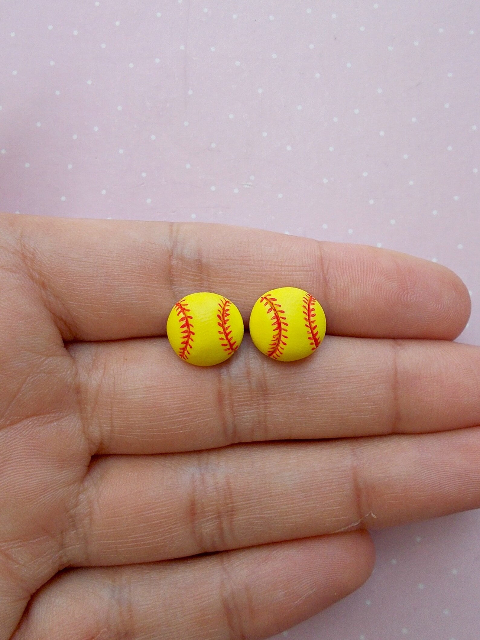 Softball Earrings Softball Gifts Stud Earrings Sport Etsy