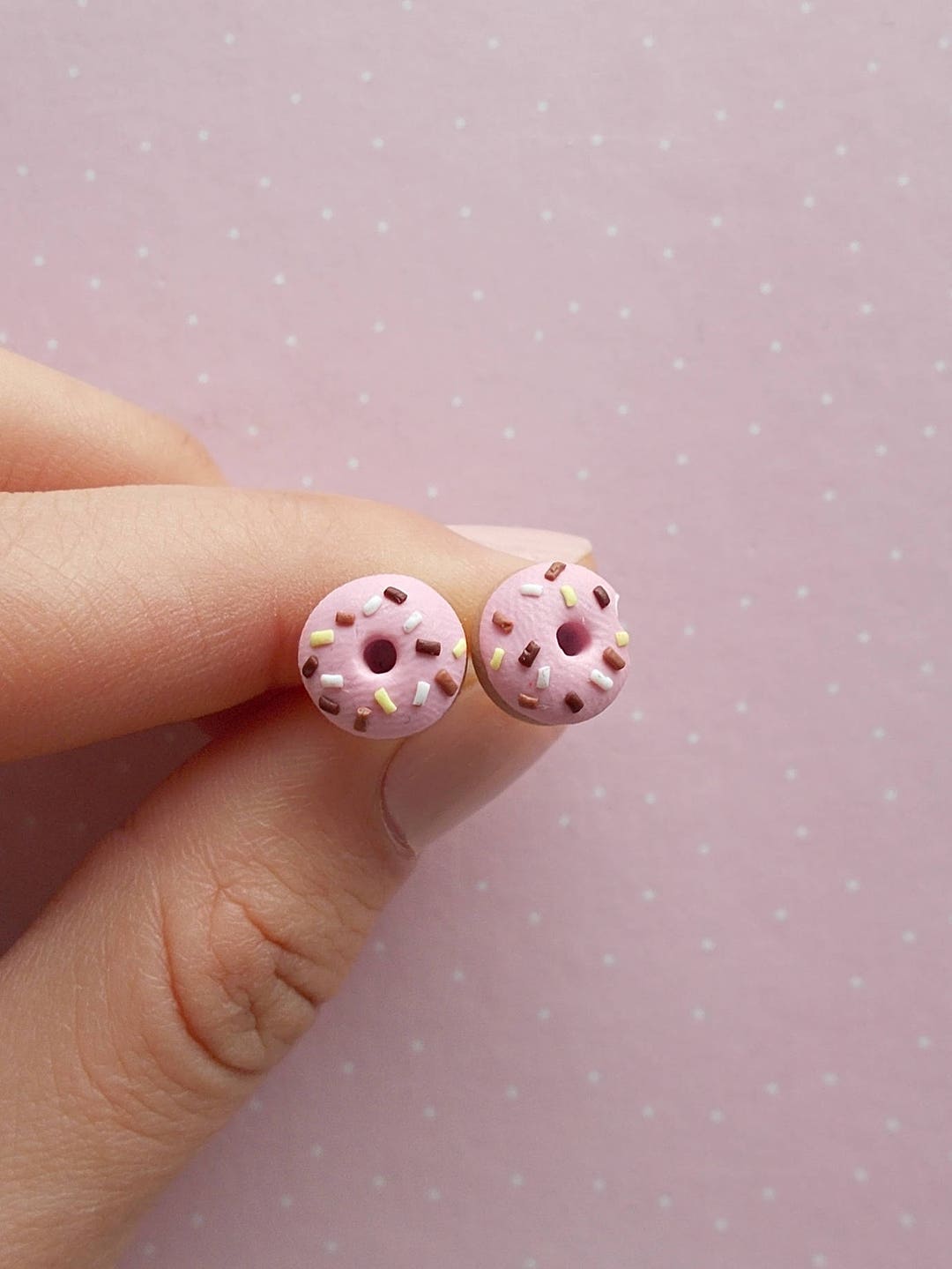 Donut Earrings Food Earrings Donut Stud Earrings Donut Etsy