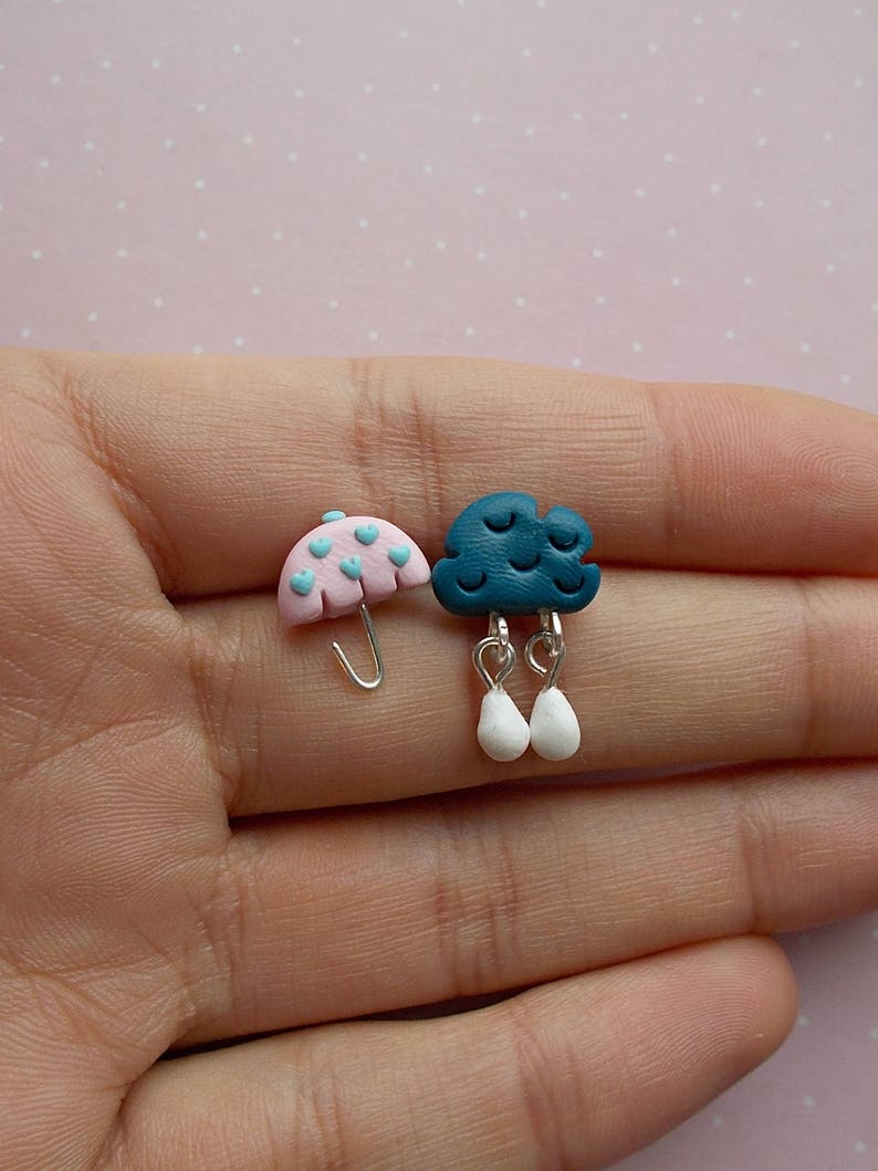 Cute Earrings Studs Fun Mismatch Earrings Nature Jewelry Etsy