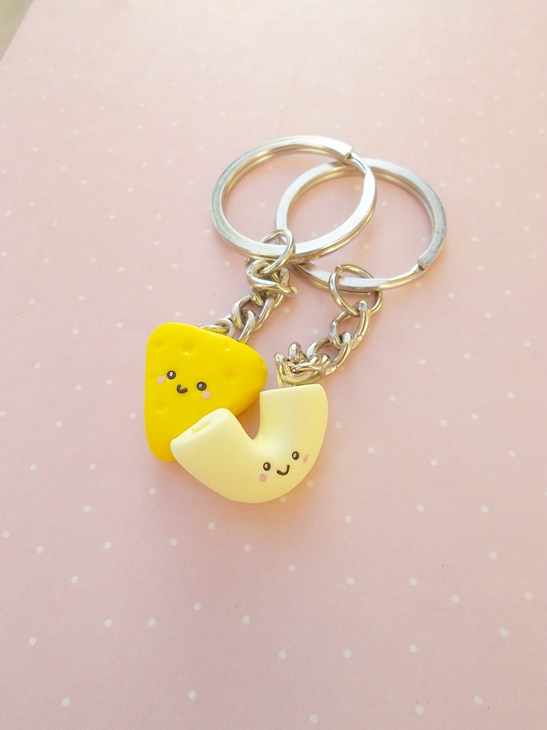 Best Friend Gift Mac and Cheese Keychain Couples Gift for Her Etsy