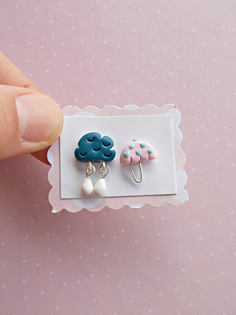 Cute Earrings Studs Fun Mismatch Earrings Nature Jewelry Etsy