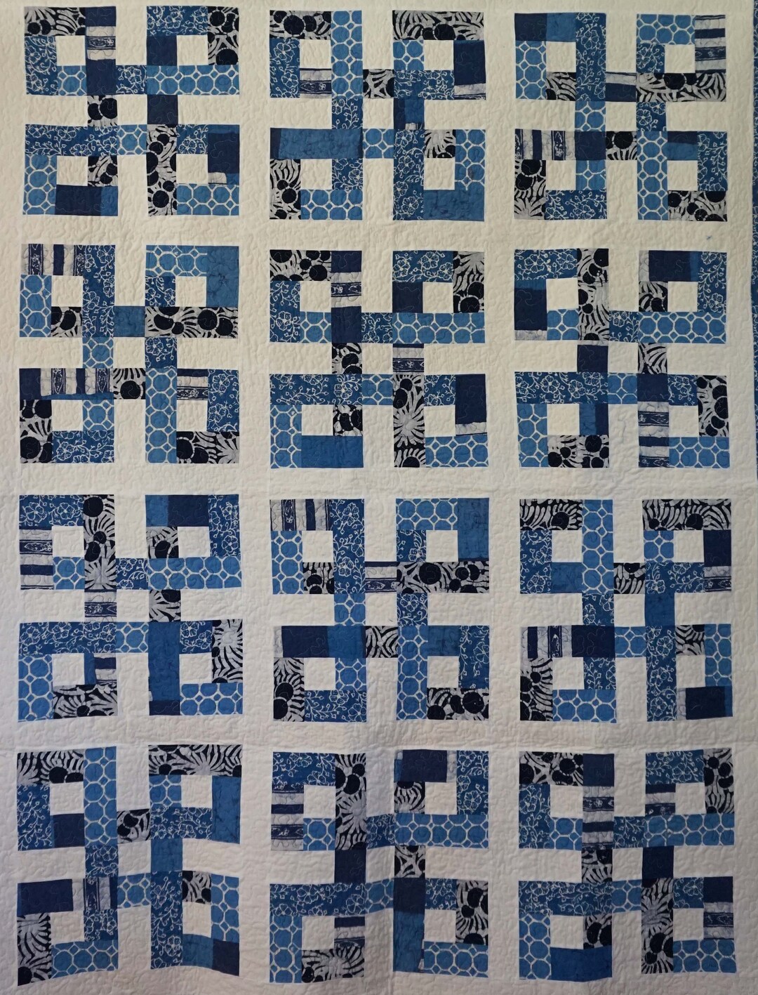 Malay Blue Batik Lap Quilt Etsy