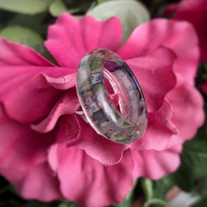 Disney Park Karte Harz Ring, handgefertigte Upcycled Papier Disney Geschenk