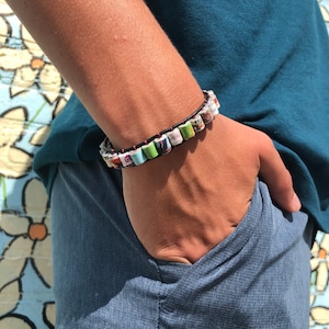Disney park map woven bracelet, unique disney accessory for the parks, handmade disney jewelry