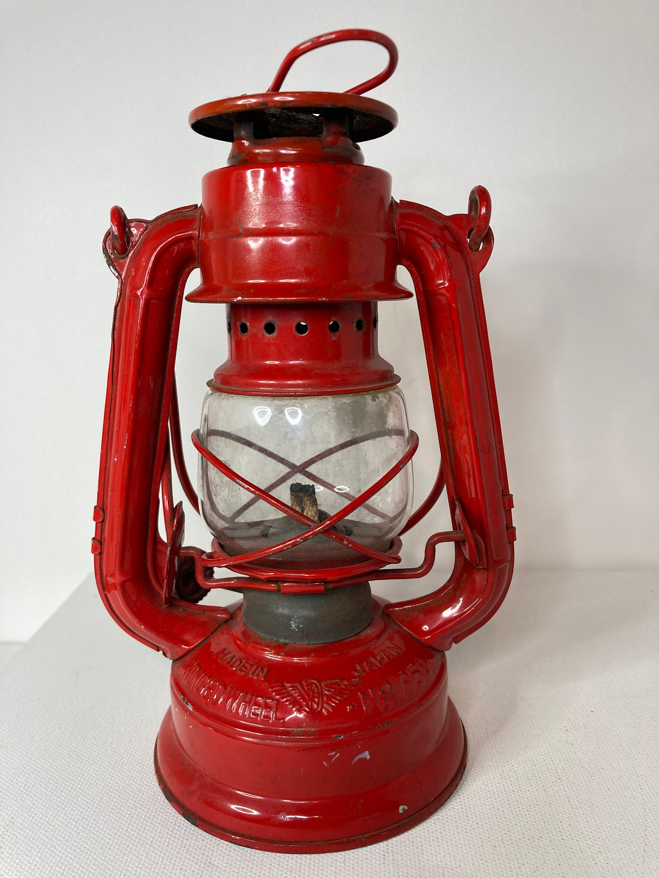Winged Wheel Red Lantern No 350, Small Red Barn Lantern Winged Wheel Red Lantern No 350, Small Red Barn Lantern