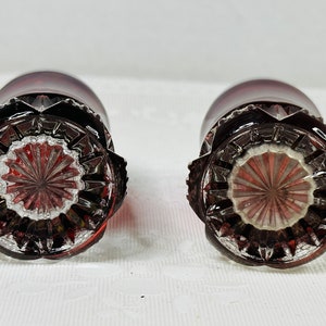 Ruby Stain 1903 Mother Salt and Pepper Shakers, Ruby Flash 1903 Mother ...