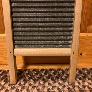 Two in One Jr Washboard, Small Two in One Jr Laundry Washboard, Two in One Jr Galvanized Metal Washboard, Small Metal Washboard image 7