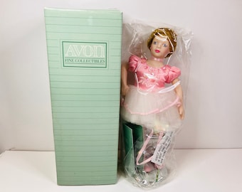 Avon Doll Childhood Dreams Porcelain Doll Collection Ballet Recital, Avon Porcelain Doll Ballet Recital, Avon Collectible Dolls