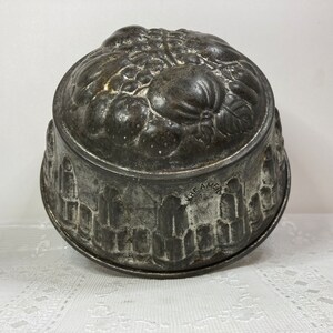 Kreamer Tin Mold, Antique Tin Mold, Tin Jello Mold, Tin Pudding Mold, Antique Tin Jello Pudding Mold