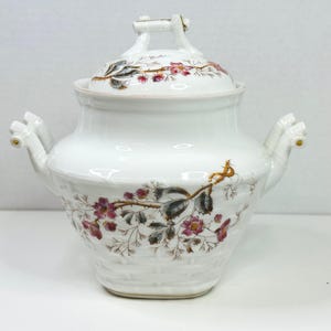 Klingenberg Limoges Biscuit Jar, Klingenberg Biscuit Jar, Biscuit Jar, Vintage Limoges Biscuit Jar