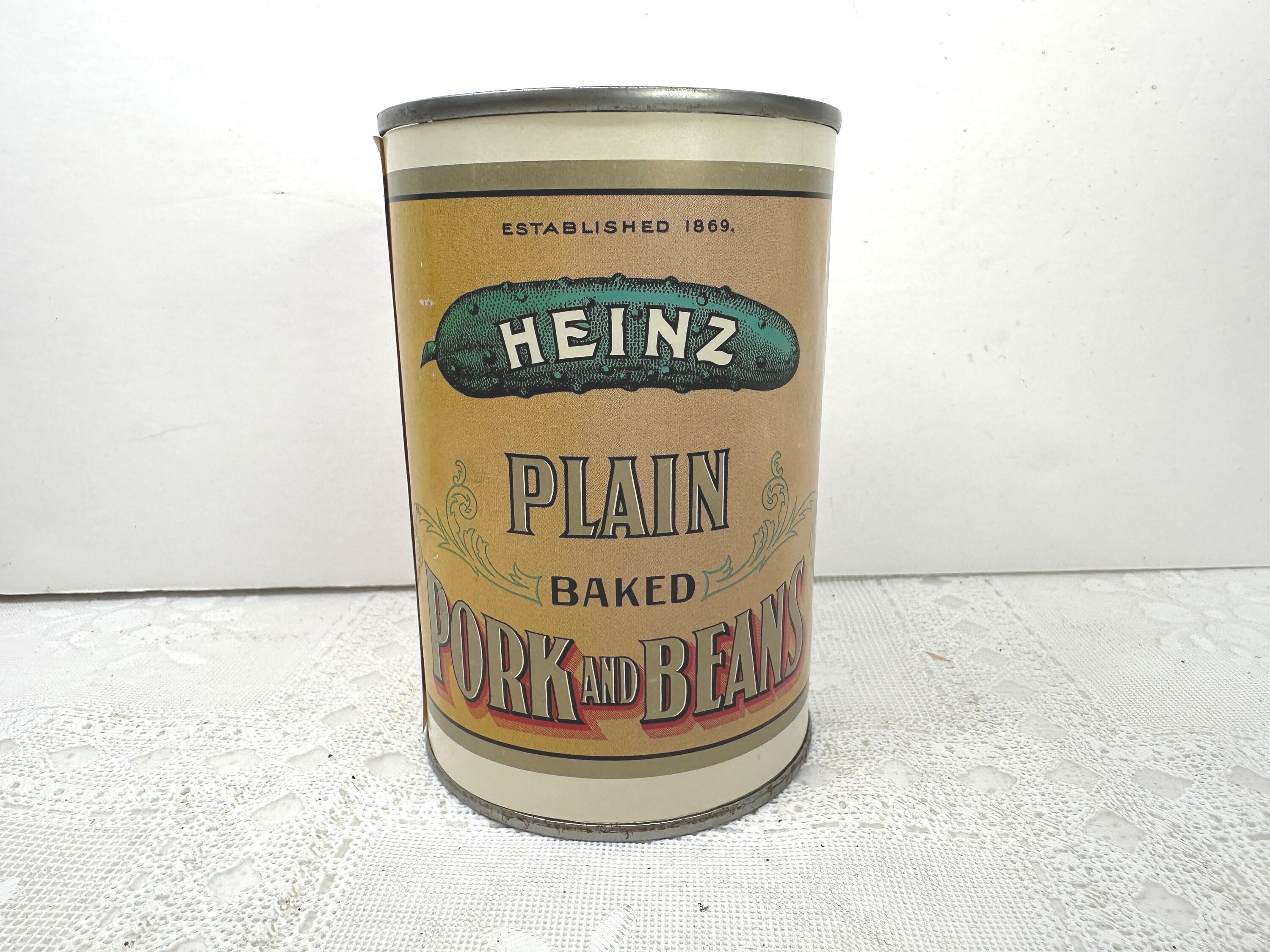 Heinz Reproduction Label Pork and Beans Tin Can Bank, Heinz
