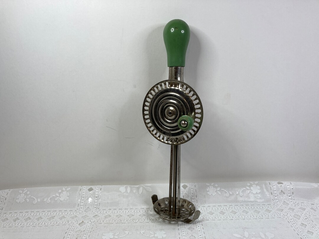 Green Handle Turbine Hand Egg Beater Rotary Hand Egg Beater Etsy