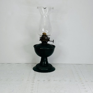 Miniature Green Metal Oil Lamp, Miniature Metal Oil Lamp, Green Oil Lamp, Green Metal Oil Lamp, Miniature Oil Lamp