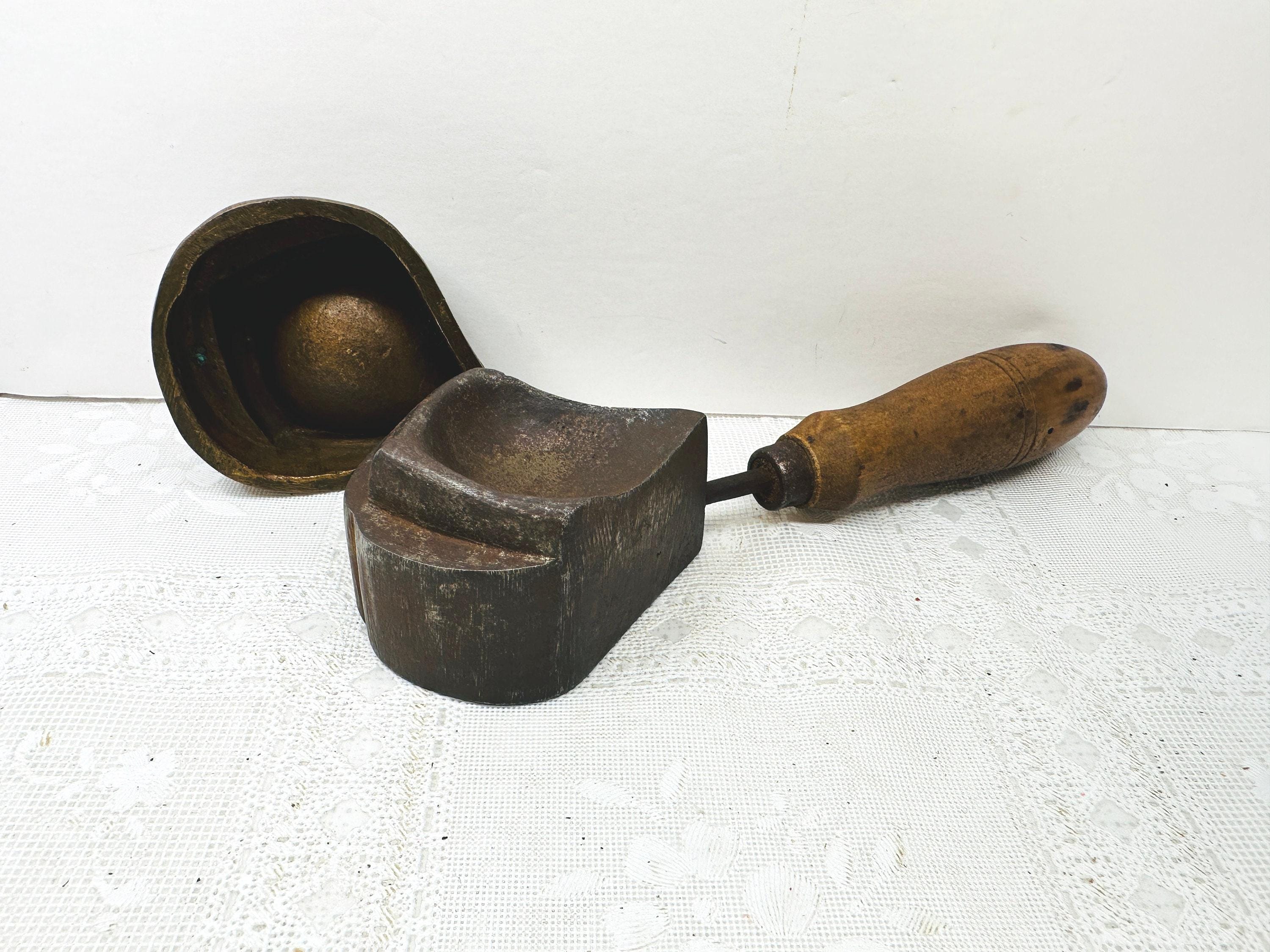 A. F. Tool Millinery Brass Flower Leaf Iron, A. F. Tool Millinery Iron, Brass Flower Leaf Iron, Specialized Pressing Iron